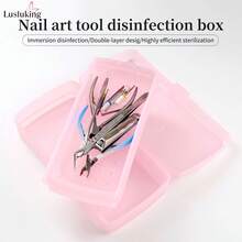 LUSLUKING 1pc Portable Nail Tool Sterilizer – Uses UV-C Light To Disinfect Manicure Instruments (Clippers, Scissors, Tweezers) Without Batteries, Perfect For Salons & Travel - Multicolor - View 2