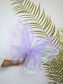 1/3/5pcs Silk Yarn Artificial Butterfly For Wedding Decoration,Giant Gauze Fake Butterfly Store Window Display,Outdoor Garden Decoration,Birthday Theme Party Decoration,Home Decor,Wreath Decoration,Large Flower Decoration,Centerpiece,Mother's Day,Gift