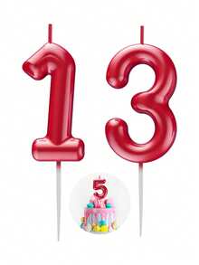 Velas de cumpleaños con números en color borgoña, decoraciones de pastel de cera metálica, adecuadas para cumpleaños, aniversario, revelación de género, despedida de soltera, graduación - Tema de princesa, sin plumas, velas de celebración multiusos, sin necesidad de electricidad - Burdeos - Ver 2