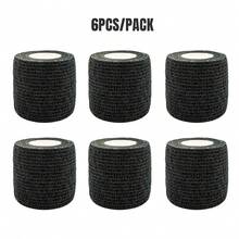 JC TATTOO-Tattoo Machine Grip Tape, Tattoo Grip Protection Bandage, Self-Adhesive Bandage, Disposable Self-Adhesive Bandage, Multiple Sizes Available (1/5/12/24pcs), Elastic Bandage Roll, Suitable For Tattoo Machine, Exercise, Body Protection, Essential For Tattoo Studio! Tattoo Accessories - Black - View 13