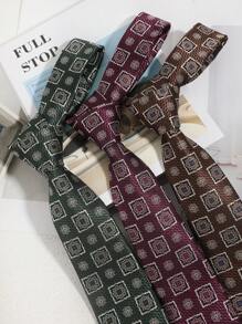 1 Stück Herren Krawatte mit Blumenmuster, vielseitig für Business und Lässig Wear, 7,5 cm Retro Jacquard Krawatte passend für Anzüge, Formelle Kleidung und vielseitige Outfits