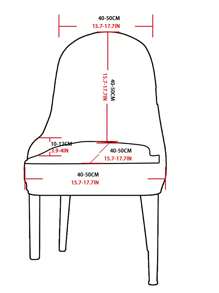 1/4/6 pièces Housses de chaise de maison/chambre à coucher/salle à manger de couleur unie, de conception simple
