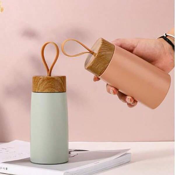 1pc Insulated Coffee Mug 304 Stainless Steel Tumbler Water Vacuum Flask Mini Water Bottle Portable Travel Mug Thermal Cup