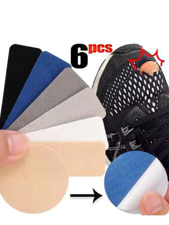6pcs/Set Sports Shoes Patches Breathable Shoe Pads Patch Sneakers Heel Protector Adhesive Patch Repair Shoes Heel Foot Care Products, Back To School Supplies