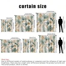 2pcs Turtle Leaf Print Curtains, Perfect For Bedroom, Office, Kitchen, Living Room And Study Room Decoration, Kitchen Window Decoration | Floral Pattern Curtains |