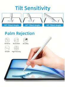 Un lápiz stylus capacitivo universal apto para teléfonos inteligentes y tabletas, con 3 puntas de repuesto adicionales para agujas táctiles activas, control de toque preciso, escritura suave, compatible con Android, Apple iPad, compatible con HarmonyOS y ciertos dispositivos Windows (no aplicable a plumas táctiles resistivas o electromagnéticas) hasta la 3ª generación, iPad Mini 6ta/5ta generación