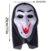 5 piezas Máscara de mascarada clásica, accesorios de broma de cara completa de color blanco puro, personaje de Halloween, props de fotografía de Set de roles, suministros divertidos para fiesta LARP, accesorio de actuación en el escenario, máscara, utilería, mascarilla divertida, disfraz, fantasma, masca aterradora