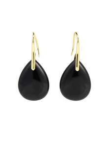 1 对金色天然石耳环新娘水滴形耳环虎眼石萤石紫水晶石英奢华珠宝 H665 - Natural Stone Earrings - 查看 10