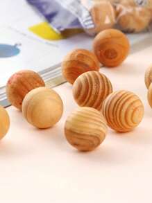 10 Stück/30 Stück/50 Stück Mottenkugeln - Zedernholz Mottenschutz - 100% natürliche Zedernholz Kugeln als Mottenschutz für Kleiderschränke - Zedernöl Mottenschutz gegen Motten - Mottenschutz für Haus, Sandpapier & Baumwollbeutel
