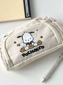 Sanrio 1 Pezzo Astuccio per penne Pochacco anime kawaii, custodia per matite simpatica cartone animato, scatola per cancelleria per studenti, borsa di grande capacità per cosmetici e articoli da regalo per il ritorno a scuola (alcune parti possono essere casuali), astuccio per matite, borsa per la scuola