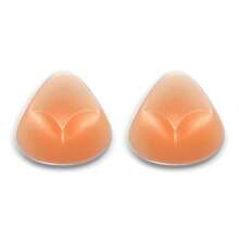 1pair Bikini Silicone Breast Pads Invisible Bikini Self-Adhesive Thick Bra Insert Waterproof Bra Triangle Silicone Breast Pad Cute - متعدد الألوان - مشاهدة 7