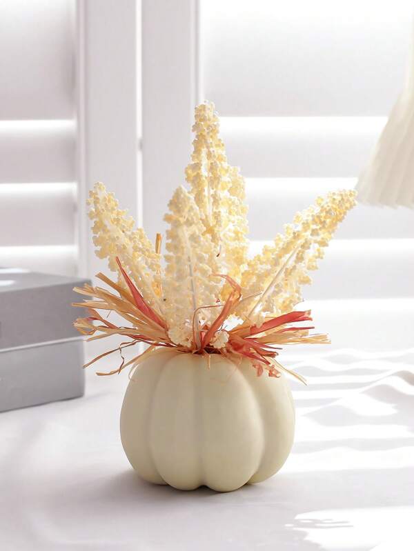 1 Stück 20 cm (H) Künstlicher Kürbis Deko für Zuhause Wohnzimmer Kamin Thanksgiving Erntedankfest Party Tischdekoration