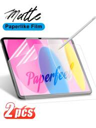 ZYONS 2 opakowania folii ochronnej Paperfeel, matowa folia PET antyodblaskowa, kompatybilna z iPadem 11. generacji/10. generacji/Pro 2024/iPadem 10/Mini 7/Air 13/Pro 11/iPadem A16 11./10. generacji (2025/2022) i iPadem Air 11 M3 2025/M2 2024, pisanie jak na papierze/wysoka czułość/ochrona przed odciskami palców/stworzona do naturalnego pisania/mniej odblasków/łatwa instalacja/rysowanie, kompatybilna z Apple Pencil i Face ID, prezent urodzinowy, dla rodziny, znajomych, folia ochronna na ekran, akcesoria do tabletów, wodoodporna, odporna na wstrząsy, odporna na zarysowania, pełna osłona