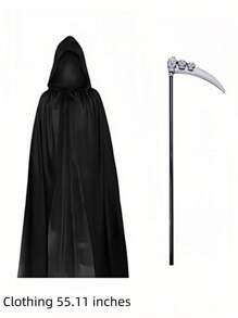 1pc Halloween Cloak Cloak Skeleton Clothes Mask Ghost House Chamber Dress Up Zombie Costume Props