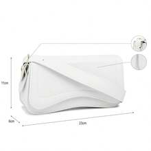 Women's Baguette Shoulder Bag - 白色 - 查看 4
