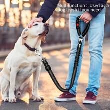 Adjustable Two-In-One Pet Car Seat Belt, Retractable Elastic Reflective Dog Leash, Seat Belt Made Of Durable Polyester Fiber, Washable By Hand, With Safety Buckle And Elastic Elastic Buffer, Which Is Very Suitable For Safe Travel With Dogs.