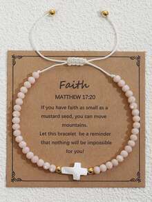 ZIRUISP Jesus Cross Beads Bracelet Hand Woven Adjustable Christian Religious Jewelry For Women Men Perfect Gift For Baptism ,Daily Wear And Spiritual Inspiration - 1 Cross Beaded Bracelet - View 18
