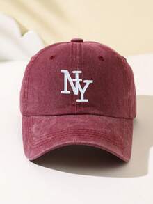 1pc Women's Overlapping NY Letter Embroidered Soft Top Baseball Cap, Fashionable & Personalized, Adjustable Fit, Suitable For Outdoor Sports, Travel, Camping, Gatherings, Vacation,Beach,Holiday - A - View 13