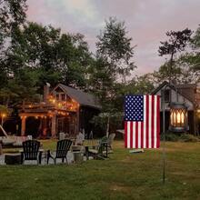 New  Garden Flag Stand  American Flag Garden Flag Metal Yard Flag Holder Pole Stake All Flag Stands For Garden Flags 12 X 18 - 花園旗架植物掛鉤 - 查看 7