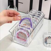 5pcs/10pcs Creative Acrylic Nail Art Display Storage Box, Transparent Dust-Proof Packaging For Nail Polish Samples, Jewelry And Small Card Organizer