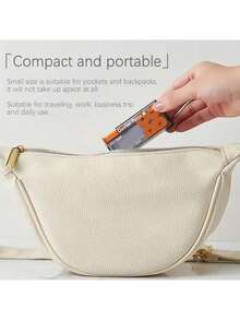 1pc Dental Floss Storage Box, Portable Home Creative Lighter Style, High-End Portable Automatic Toothpick Box - Màu xám đen - Xem 9