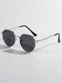 1 Pair Unisex Classic Polarized Glasses - Retro Casual Decorative Glasses - Versatile Decorative Glasses - Metal Glasses - Made Of High-Quality Metal Material, Durable - Multicolor - View 8