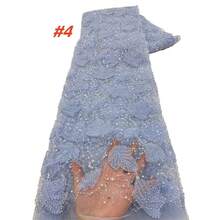African Lace Fabric Embroiderd Nigerian Lace Fabrics 2025 High Quality Laces Groom Tulle French Lace Material For Wedding Dress Sewing - Multicolor - View 6