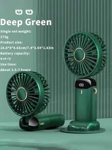 1pc Mini Handheld USB Fan, Unisex Summer Essential, Foldable 5-Blade Design With Lanyard And Stand, 5 Wind Speeds, Low Noise, Portable For Outdoor Travel, Beach, Sports, Office, School, Party,Spring Summer Picks,Brides Maid Gifts,Room,Bedroom Decor,Beach,Travel,For Men,For Women,Vacation,Cute Stuff - Multicolor - View 10