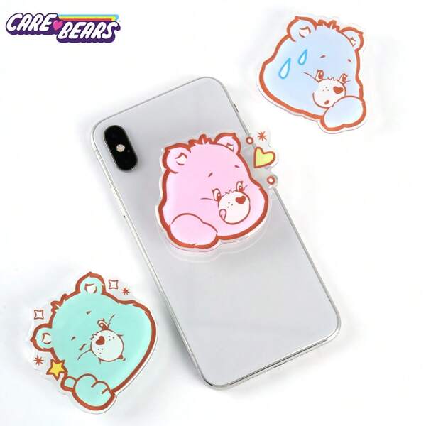 CARE BEARS قطعة واحدة من حامل الخاتم لحفظ الهاتف الذكي بشعار أصدقاء الدببة الرقيقة الأصلي الكلاسيكي ، هدية لأعياد الميلاد، الصيف ، المدرسة