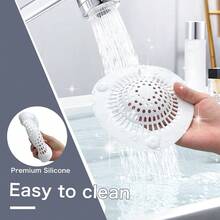 Nắp thoát nước bồn tắm bằng silicon giữ tóc, dụng cụ bảo vệ gia đình có nắp đậy bồn rửa chén hút chân không cho bồn rửa nhà bếp, bồn tắm phòng tắm (màu trắng) Quay lại trường học - trắng - Xem 4