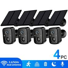 sansco 4MP Wireless Solar Security Camera Outdoor With 64G TF Card, 100% 3K Surveillance 2.4G & 5G WiFi Smart Cameras For Home Security, Solar Panel And Battery Powered, PIR/AI Motion Detection, IP66 Waterproof, Color Night Vision, 2-Way Audio, Support Alexa Control - trắng - Xem 1