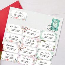 Personalized Floral Theme Address Labels - Customizable Return Address Stickers, Suitable For Letters, Cards And Gift Packages - Perfect For Home Office, Celebrations And Daily Mail - Waterproof And Easy To Apply Customized Labels - Elegant Floral Design Adds A Stylish Touch To Your Mail - Ideal For Weddings, Parties And Special Occasions - High Quality And Durable Address Labels, Meet All Your Mailing Needs, Holiday Calendar - Style D - View 7