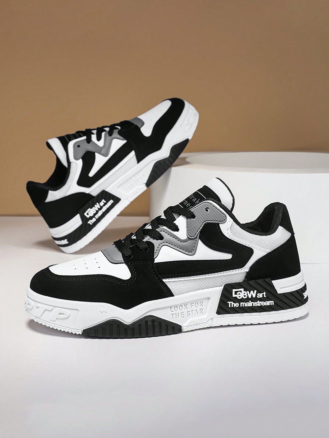 أحذية كاجوال للرجال، أحذية رياضية ذات نعل سميك قاب...