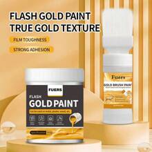 Gold Foil & Silver Foil Paint, 180g/300g Various Specifications, Water-Based , Suitable For Indoor And Outdoor, Metal, Wood Surfaces, Containing & Silver Powder