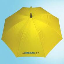 Original Mister Breeze Sun Umbrella With Fan And Mister Umbrella Mister With Builtin Fan For Festivals Beach And More. Yellow - Yellow - View 3