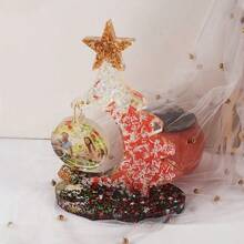 1 Set Cetakan Resin Epoksi Besar, Cetakan Silikon Berbentuk Pohon Natal & Hati, Cetakan Pajangan Natal, Cocok untuk Dekorasi Rumah, Bagus untuk Dekorasi Ruangan - Putih - View 4