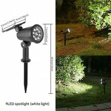 Solar Powered Floodlight, Super Bright Waterproof Ground Spike Lawn Lights, Outdoor Household Landscape Garden Tree Lights