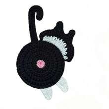 Posavasos, posavasos tejidos con diseño minimalista de gato, posavasos resistentes al calor y con aislamiento grueso para la mesa de la cocina, set de posavasos de gato lindo para decoración del hogar y protección de superficies, aptos para todo tipo de tazas