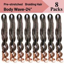 8 Packs French Curly Braiding Hair For Box Braids 24Inch Pre Stretched Loose Wavy  Bouncy Braiding Hair Extensions 75g/Pack Synthetic French Curl Crochet Hair Braids Extensions For Women Daily Holidays Party And Cosplay Braided Hair - 多色-T30 - 查看 4