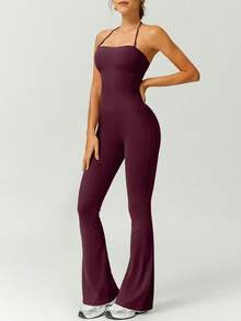 NcmRyu 1件装女士露背吊带收腰提臀塑形紧身连体裤夏季 - 紅色 - 查看 8