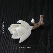 1 Ceramic Handmade Magnolia Flower Incense Stand, Creative Indoor Zen Incense Holder, Incense And Tea Ceremony Decoration Gift