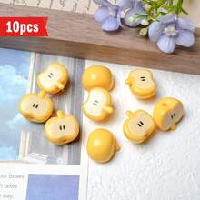 5/10pcs Charming Apple Shaped Beads, Multi-Color 3D Fruit Beads For DIY Jewelry, Decoration, Phone Chains, Keychains, Great For Everyday Craft Making - Multicolor - View 9