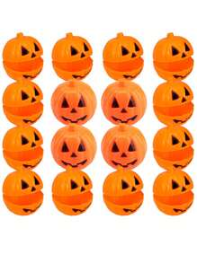 1 pieza/5 piezas Caja de dulces de calabaza de Halloween, caja de regalo de plástico con calabaza espeluznante de Halloween, adecuada para recuerdos de fiesta de Halloween, decoración de dulces, mini bomba e juguetes de terror - Rellenos no incluidos, decoración estacional