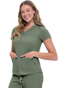 ¡Recomendado¡Uniformes Naturales para Mujer, Conjunto de Uniforme Médico Cargo Elástico y Fresco con 11 Bolsillos, Tallas Regulares y Pequeñas¡Producto de Temporada - Azul Marino (Azul marino verdadero) - Ver 7