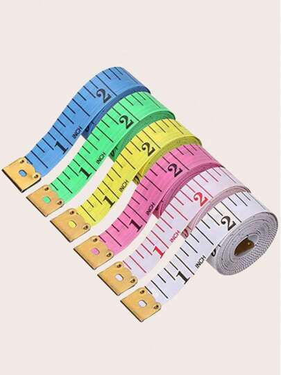 1pc - 150cm/60 Inch Soft Flexible Body Measuring Tape, Sewing Tailor Ruler Centimeter Measure Tape For Body Measurement, Waist Measurement, Weight Loss, Fitness And Sewing (Random Color)