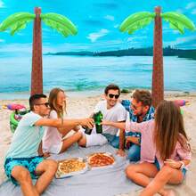 1pc Inflatable Parrot Palm Tree Ice Bucket, Made Of PVC Material, Multipurpose As Ice Bucket And Decoration, Suitable For Beach, Swimming Pool, Holiday And Party Decoration - Multicolor - View 6