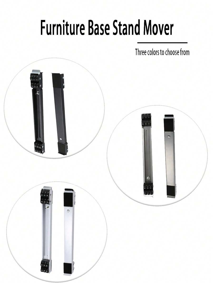 两件套家具洗衣机推车金属可调节移动支架家具底座支架移动器,可伸缩电器滚轮冰箱重型,洗衣机支架轮冰箱电器推车移动洗衣机和烘干机移动底座 - 彩色 - 查看 1
