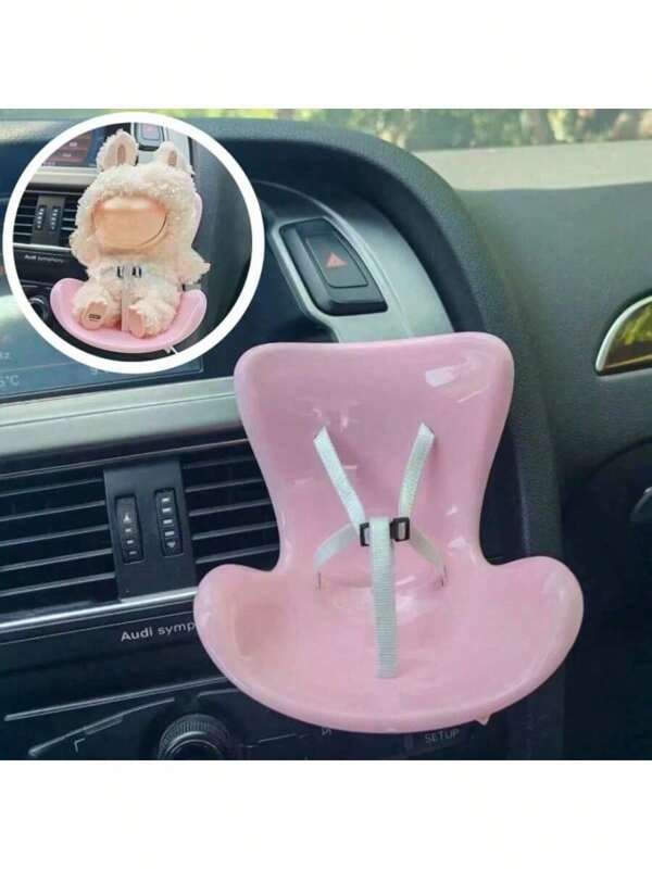 Accessorio per bambola di casa delle bambole con molletta di decorazione per presa d'aria dell'auto, cintura di sicurezza per sedile di bambola