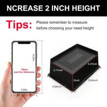 MYMULIKE Bed Risers 6 Inch Heavy Duty, Oversized Furnitures Risers 6 Inch Support 6000 Lbs, Bed Table Rising Blocks, Fits For Couch, Sofa, Chair, Furniture Lifts 4 Pack - 2 Inch - View 2