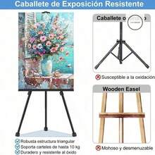 Caballete Profesionales Portatiles Dibujar Lienzos Caballete Para Pintar Tripie Cabayete Profesional Artista Mesa,de vuelta a la escuela - Negro - Ver 4